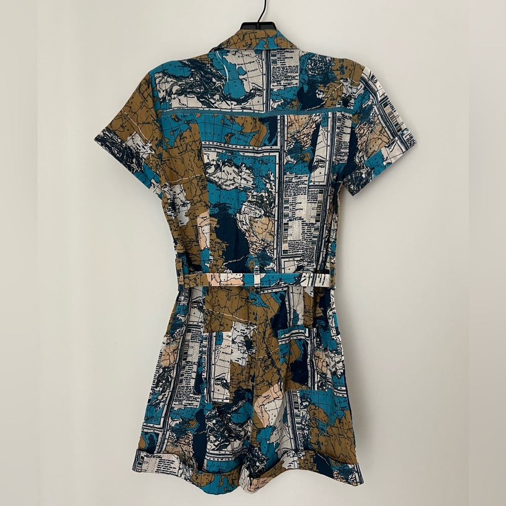 Modcloth Map Print Romper NWOT - Picture 4 of 4